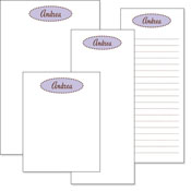 Queen Bee Personalized Note Pads - Lavender Oval (NP-Q-90)